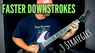 HOW TO PLAY FAST DOWNSTROKES 3 Metal Guitar Strategies [upl. by Eiramoj]