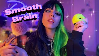 ASMR Giving You Smooth Brain 🫠🧠 mic brushing fluffy scratching sensory ball etc [upl. by Nadaba]