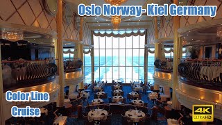 Color Line Cruise From Oslo Norway to kiel Germany Trip 4k 60fps [upl. by Genevra]