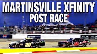 MARTINSVILLE XFINITY POST RACE  Big Wreck Aggression and Tire Wear [upl. by Adehsar612]