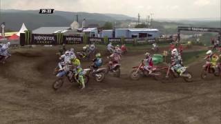 Samuele Bernardini crash MXGP of Czech Republic MX2 Race 1  2016 [upl. by Nylarac112]