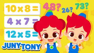 Times Tables Game Song  Learn Times Tables  Multiplication Songs for Kids  JunyTony [upl. by Flavio]