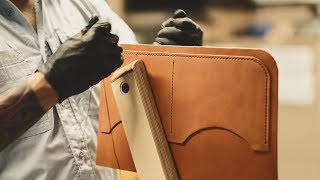 Making an English Bridle Leather Briefcase  Part 1 of 4  ASMR Build [upl. by Barcroft]