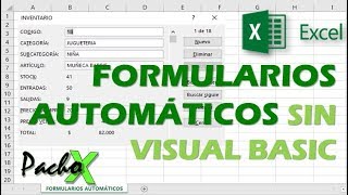 Microsoft Excel  Formularios automáticos en Excel para ingreso de información [upl. by Ardnuas566]