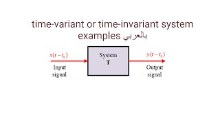 timevariant or timeinvariant system examples بالعربي [upl. by Eberta]