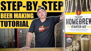 How to MAKE BEER at Home  MoreBeer Premium Homebrew Starter Kit  Beer Brewing Demo for Beginners [upl. by Engracia]