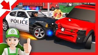 Police chase cartoon for children and Blaze and the Monster Machines  full episodes [upl. by Einon853]