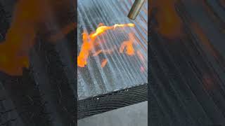 Burning a Table to make it better with POURLA epoxy epoxyresin epoxyart epoxyresinart diy [upl. by Amalie753]