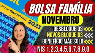 ðŸ¤‘BOLSA FAMÃLIA NOVEMBRO CALENDÃRIO BLOQUEIOS MÃƒES SOLO PAGAMENTO RETROATIVO â€“ QUEM VAI RECEBER [upl. by Evreh]