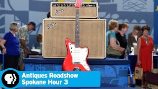 ANTIQUES ROADSHOW  1964 Fender Jazzmaster with Bandmaster Amp  Spokane Hr 3 Preview  PBS [upl. by Suoivatco935]