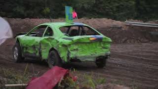 WATCH Barryton FD firefighter Ray Merrill almost flips at the First Responders Festival demo derby [upl. by Izzy]