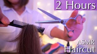 ✂️ Hairdresser Girl Haircut  Scissors Sounds  ASMR no talking [upl. by Nauquf112]