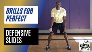 Basketball Defensive Slides with Cones  Basketball Defensive Drills [upl. by Kahcztiy]