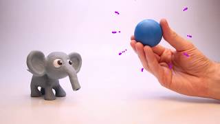 Baby Elephant Stop motion cartoon  Babyclay [upl. by Okiram]