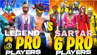 3 vs 6 LEGEND🔥 PLAYER Se Custom 😱GarenaFreeFire [upl. by Akemrej]