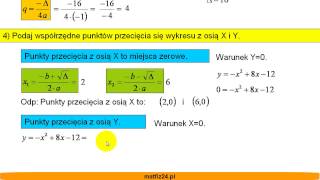 Funkcja kwadratowa do matury i sprawdzianu  Powtórzenie  Matfiz24pl [upl. by Notsahc]