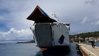 Arrival amp unloading of ferry LASTOVO in Vela Luka Croatia 1442023 Jadrolinija ship ferry [upl. by Ranna]