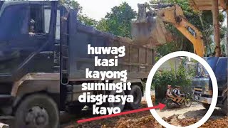 HEAVY EXCAVATOR LOADING CERAMIC SOIL INTO HEAVY TEN WHEELER DUMP TRUCK [upl. by Ailekahs]