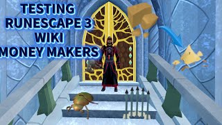 Testing Out The RuneScape 3 Wiki Money Makers  RS3 [upl. by Skricki]