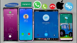 Incoming Call Samsung Galaxy Z Flip 5 Telegram vs WhatsApp vs Google Duo vs BiP Messenger [upl. by Meihar]