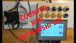 Counter tutorial HMI für Mitsubishi SPS wie QSERIES FX1S  FX1N  FX2N MELSEC [upl. by Ainotal]