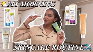 Flight attendant✈️ morning skincare routine🧴🌤️ How I clear my acne Life of a flight attendant🧑‍✈️ [upl. by Arnoldo]