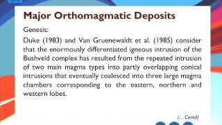 Ore deposits related to mafic and ultramafic rocks Part i [upl. by Isaac]