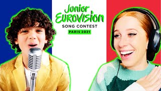 WILL FRANCE WIN JUNIOR EUROVISION AGAIN REACTING TO ENZO TIK TAC  JESC21 [upl. by Rebhun]