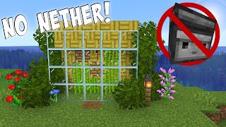 Easy Minecraft Sugar Cane Farm No Observers so NO NETHER [upl. by Nibuz]