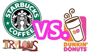 Starbucks VS Dunkin Donuts Caramel Macchiato Showdown  Trylons [upl. by Amara]