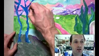 Painting a Fauvist Landscape with Brush Strokes part 57mp4 [upl. by Osber876]