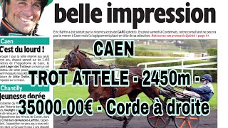 12 octobre 2024 1 Course 4  CAENTROT ATTELE  2450m  3500000€  Corde à droite [upl. by Armond748]