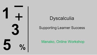 Dyscalculia Supporting Learner Success [upl. by Cumine]