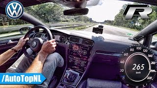 VW GOLF R MK7 310HP TOP SPEED on AUTOBAHN by AutoTopNL [upl. by Einuj]