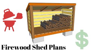 Firewood storage shed plans [upl. by Ydnor]