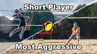 Shortest Player Is The Most Aggressive  Pickup Sand Doubles Volleyball 2024 [upl. by Neville673]