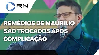 Cantor Maurílio troca de remédios após apresentar problemas respiratórios [upl. by Niki]