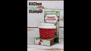 Stampin Up Labels to Love Espresso Cup Gift Card Holder with Kitchen Table Stamper [upl. by Eittik920]