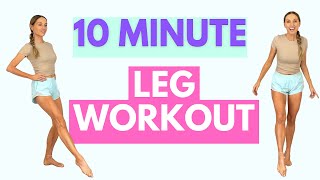 10 Minute Leg Toning Workout  No Equipment No Repeat  At Home Thigh Toning Routine [upl. by Woo340]