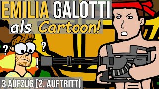 Emilia Galotti Lessing als Cartoon 3 Aufzug 2 Auftritt [upl. by Ennyleuqcaj92]