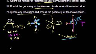 VSEPR for 5 electron clouds part 2  AP Chemistry  Khan Academy [upl. by Aim]