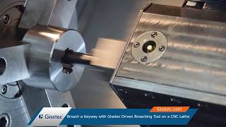 How to Broach a Keyway on a CNC Lathe in 10 Seconds [upl. by Bobine]