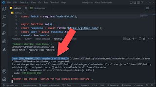 Error ERRREQUIREESM require of ES Module  NodeJS  Tamil [upl. by Keligot809]