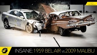 CRASH TEST 1959 Chevrolet Bel Air VS 2009 Chevrolet Malibu [upl. by Fassold]