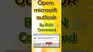 Opening Microsoft Outlook via Run Command [upl. by Ilahtan]