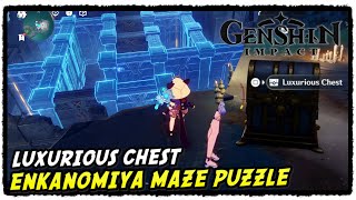 Enkanomiya Maze Puzzle Guide Genshin Impact 24 Luxurious Chest Location [upl. by Novihc]