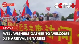 WellWishers Gather to Welcome Xis Arrival in Tarbes [upl. by Opportuna684]