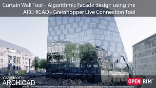 ARCHICAD 22  Algorithmic Facade Design using the ARCHICADGrasshopper Live Connection Tool [upl. by Yleen616]