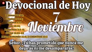 Devocional de hoy 7 Noviembre  Devocionales cristianos  Devocionales diarios  Devocional [upl. by Erehs]