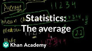 Statistics The average  Descriptive statistics  Probability and Statistics  Khan Academy [upl. by Allak]